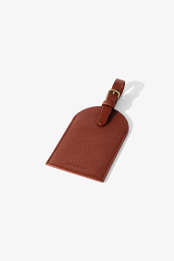 HALE LUGGAGE TAG WITH BUCKLE - CHESTNUT