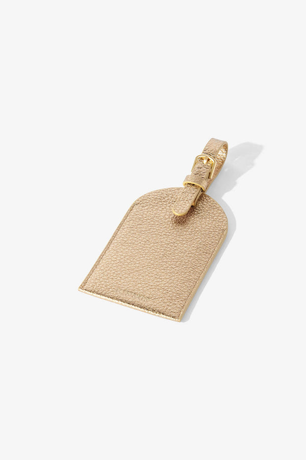 HALE LUGGAGE TAG WITH BUCKLE - METALLIC GOLD