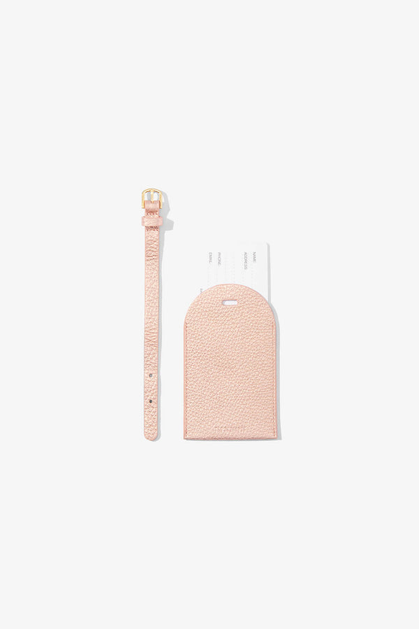 HALE LUGGAGE TAG WITH BUCKLE - ROSE GOLD