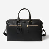 OXLEY OVERNIGHT BAG - BLACK WITH LIGHT BRUSHED GOLD HARDWARE