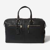 OXLEY OVERNIGHT BAG - BLACK WITH LIGHT BRUSHED GOLD HARDWARE