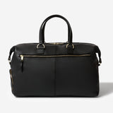 OXLEY OVERNIGHT BAG - BLACK WITH LIGHT BRUSHED GOLD HARDWARE