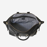 OXLEY OVERNIGHT BAG - BLACK WITH LIGHT BRUSHED GOLD HARDWARE
