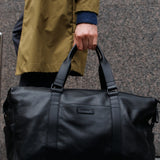 OXLEY OVERNIGHT BAG - BLACK WITH BLACK HARDWARE