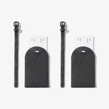 HALE DUO LUGGAGE TAG - BLACK WITH BLACK HARDWARE