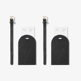 HALE DUO LUGGAGE TAG - BLACK WITH GOLD HARDWARE
