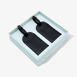 HALE DUO LUGGAGE TAG - BLACK WITH GOLD HARDWARE