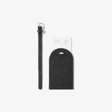 HALE LUGGAGE TAG - BLACK WITH GOLD HARDWARE