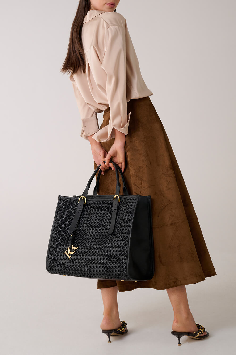 Kinnon Sustainable Rattan Leather Weave Work And Travel Bag – K I N N O N