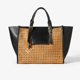 KINNON BY ROMY TOTE BAG - BLACK/BISCOTTO