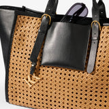 KINNON BY ROMY TOTE BAG - BLACK/BISCOTTO