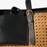 KINNON BY ROMY TOTE BAG - BLACK/BISCOTTO