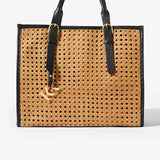 KINNON BY ROMY TOTE BAG - BLACK/BISCOTTO