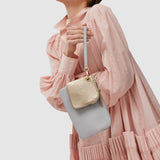 EADIE CLUTCH - DOVE GREY/GOLD