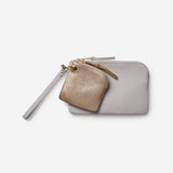EADIE CLUTCH - DOVE GREY/GOLD