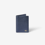 EARLE PASSPORT HOLDER -METALLIC NAVY