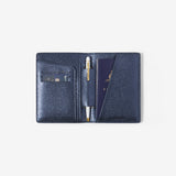 EARLE PASSPORT HOLDER -METALLIC NAVY