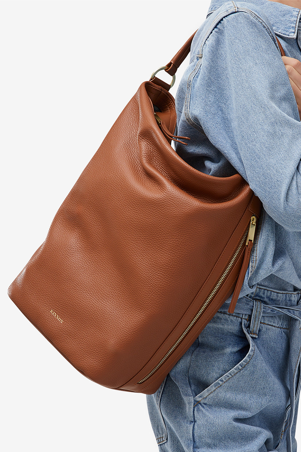 Kinnon Kinnon Ginni Tote Bag in butterscotch pebble leather – K I N N O N