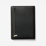 HUDSON COMPENDIUM - BLACK WITH GOLD HARDWARE