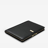 HUDSON COMPENDIUM - BLACK WITH GOLD HARDWARE