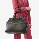 KINGSLEY CARRYALL + LAPTOP BAG - BLACK