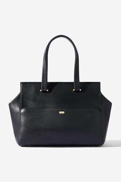 Kinnon Women’s Kingsley Carryall & Laptop Bag in black nappa leather