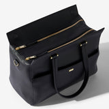 KINGSLEY CARRYALL + LAPTOP BAG - BLACK