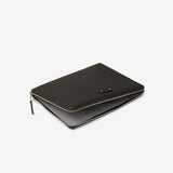 STARK LAPTOP SLEEVE - BLACK WITH LIGHT BRUSHED GOLD HARDWARE