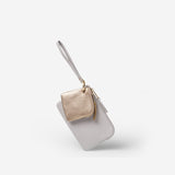EADIE CLUTCH - DOVE GREY/GOLD
