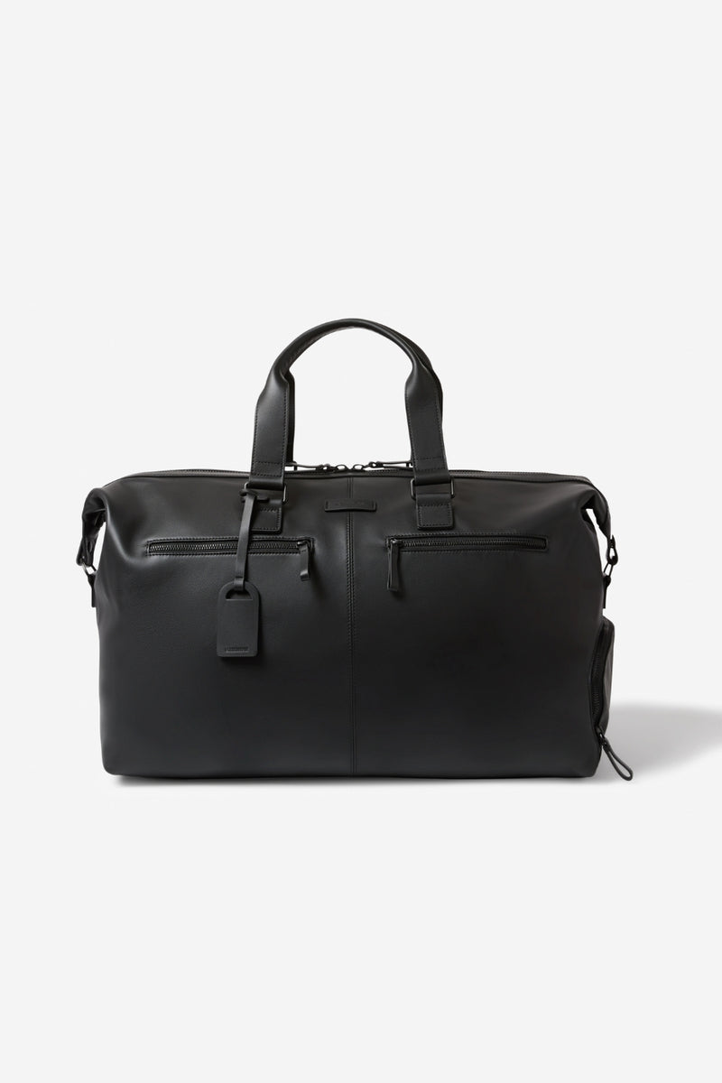 OXLEY OVERNIGHT BAG - BLACK WITH BLACK HARDWARE